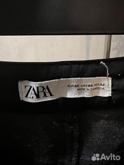 Кожаные брюки Zara на 42 размер