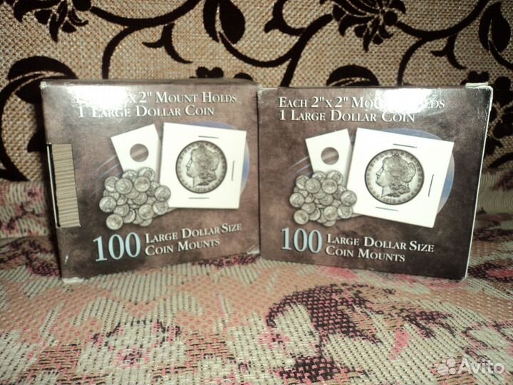 Холдеры -Each 2x2 mount holds 1 llarge dollar coin