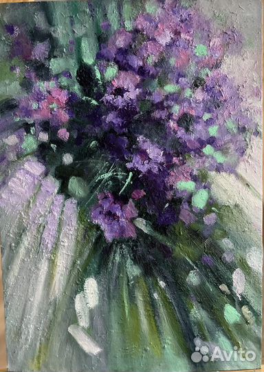 Картина маслом «фиолетовые сады»
