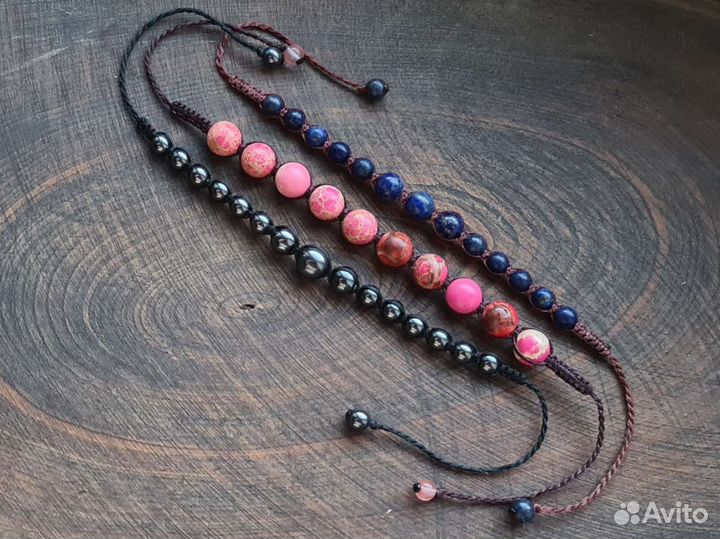 Браслеты шамбала с натуральными камнями