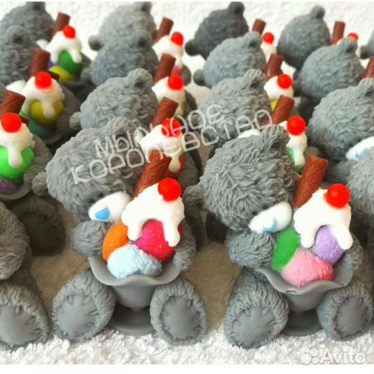 Формы для мыла, силикон США, мишки Тедди