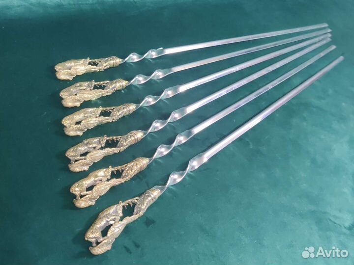 Шампура подарочные литье Олень на листочке