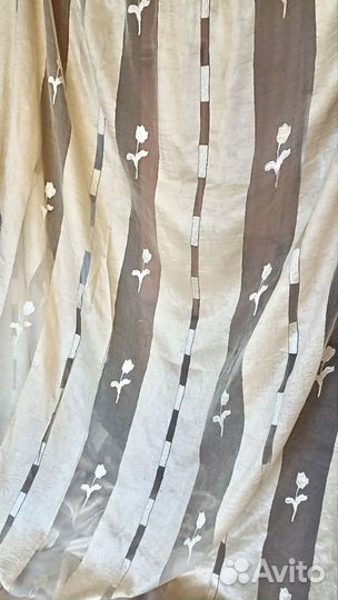 Тюль вуаль золотистый 2.35 х 4.8 м с утяжелителем