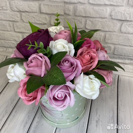 Букеты из мыльных роз