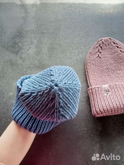 Шапка женская вязаная из мериноса