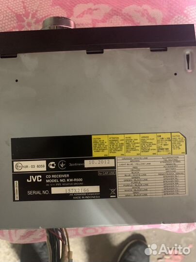JVC 2din usb kw r500