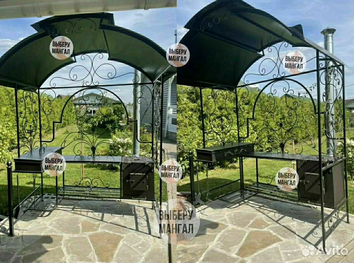 Мангал с крышей