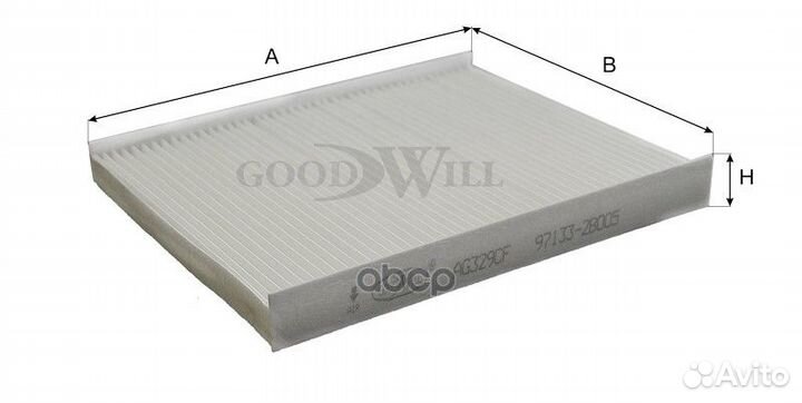 Фильтр салона hundai santa FE (c 2010) AG329CF