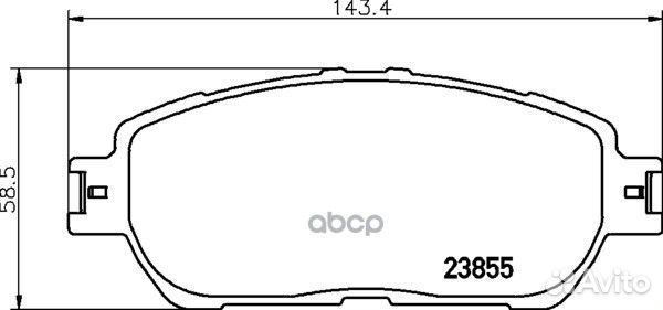 Колодки тормозные дисковые перед (PF-1480)