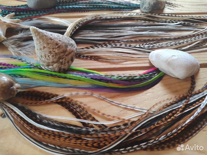 Перья в волосы. Наращивание перьев