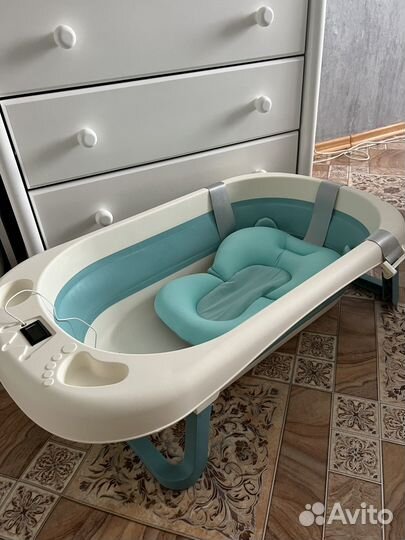 Ванночка для купания складная с термометром