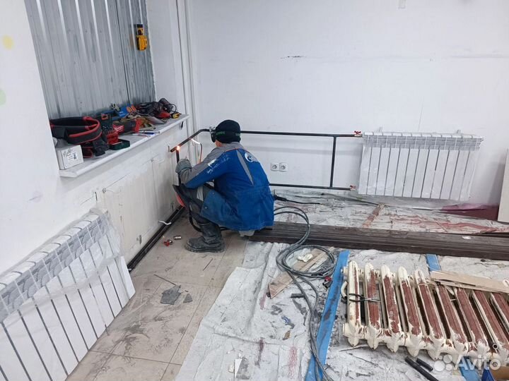 Замена радиаторов отопления Услуги Газосварщика