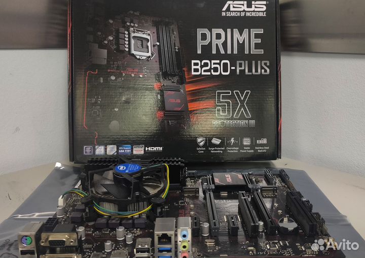 Связка мат.плата Asus,проц Core i5 7500,опер.16Gb