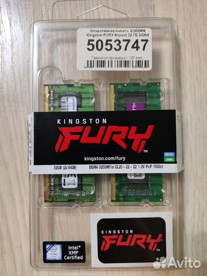 Оперативная память DDR4 sodimm 2400 мгц 2*4 Гб