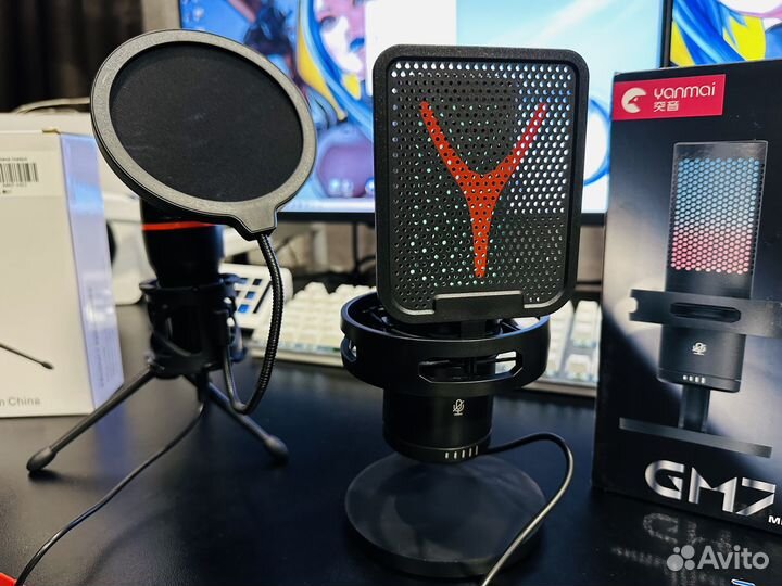 Игровой Микрофон Для пк RGB (Новый)