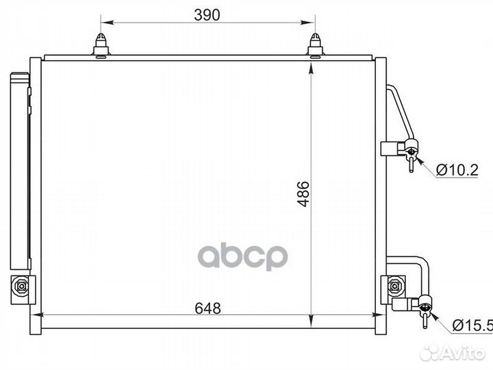 Радиатор кондиционера Mitsubishi Pajero 06-20