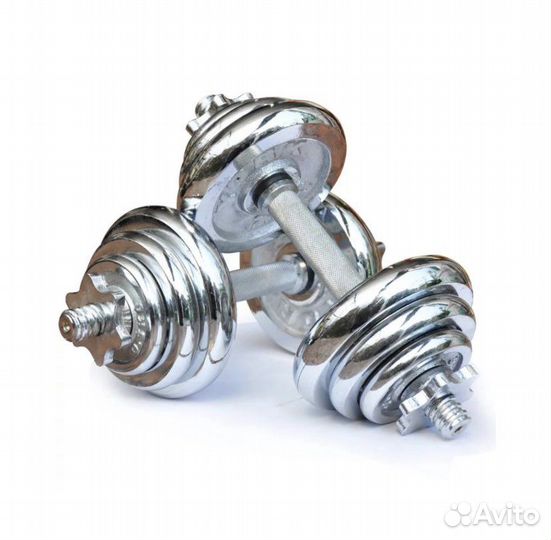 Гантели разборные 15 кг хром, Super Stan