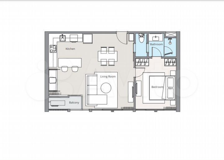 Квартира-студия, 38 м² (Таиланд)