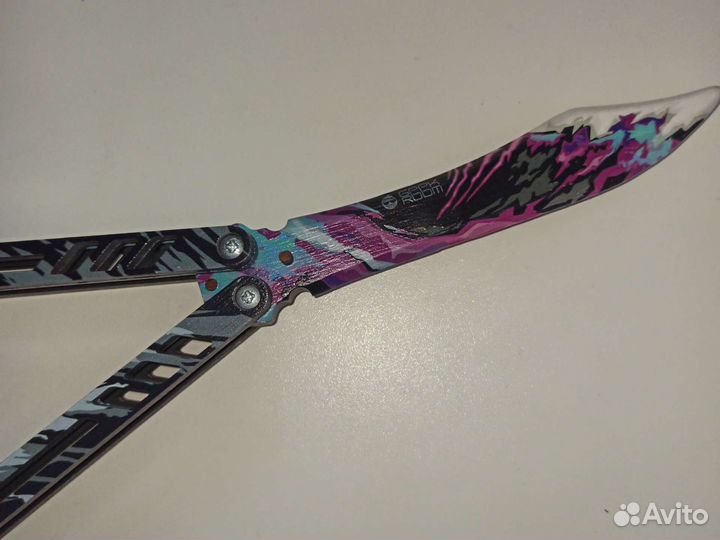 Деревянный нож бабочка Geek room