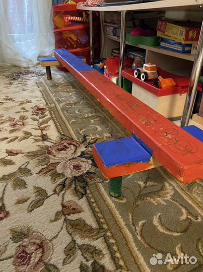 Скамейка деревянная детская