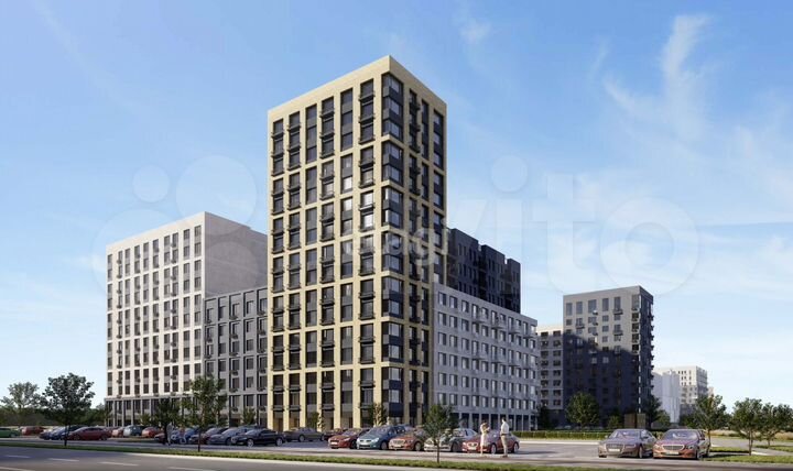 2-к. квартира, 44,8 м², 3/16 эт.