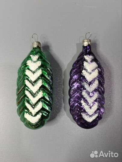 Елочные игрушки СССР Льдинка Шишка