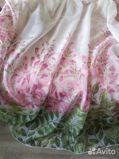 Ткани для штор лён, вуаль, лента в дар