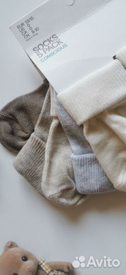 Новые детские носки h&m 13/15 для новорожденных
