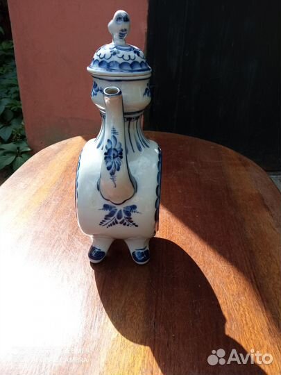 Старые вещи Б/У Чайник Гжель