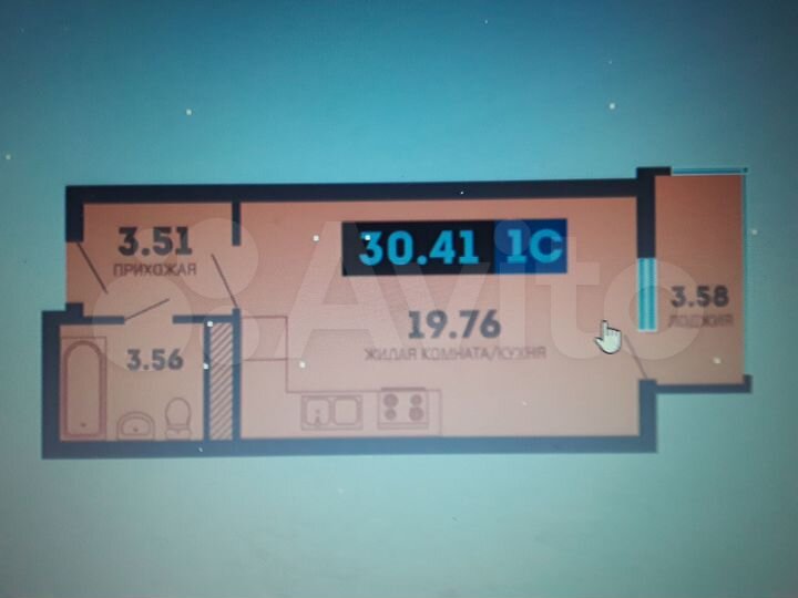 Апартаменты-студия, 30 м², 10/12 эт.