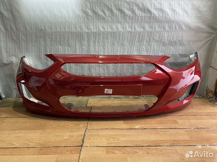 Бампер передний Красный Hyundai Solaris 2010-2014