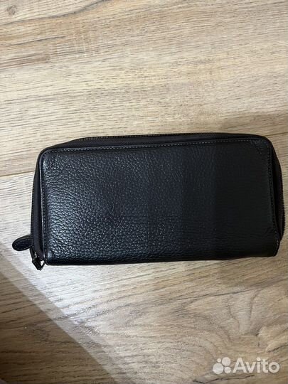 Мужской портмоне,коричневый,натуральная кожа