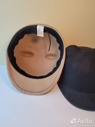 Шляпка с козырьком и ушками кота