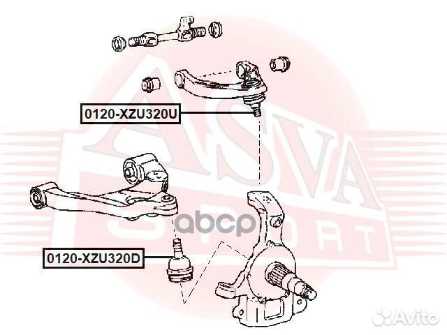 Опора шаровая 0120-XZU320D asva