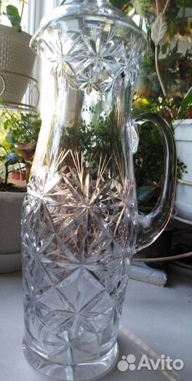 Кувшин большой хрустальный