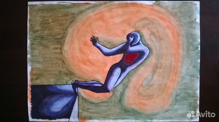 Картина для интерьера гуашь оригинал