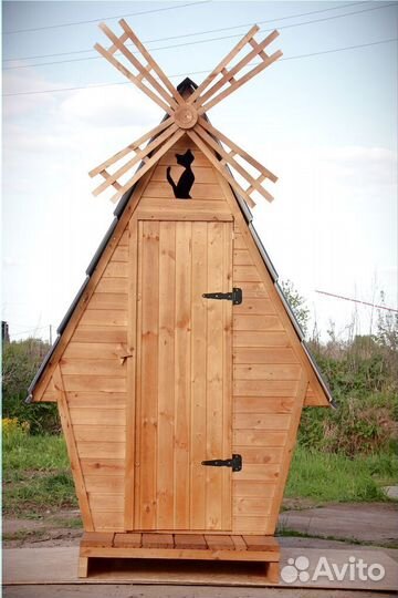 Уличный туалет деревянный TOP224