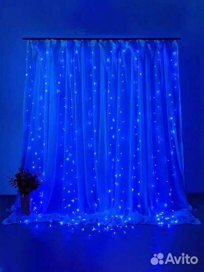 Гирлянда штора занавес удлинитель в подарок