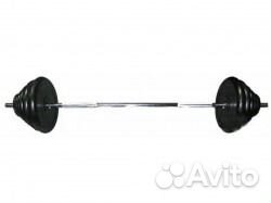 Штанга разборная обрезиненная L1800 d26 80кг titan