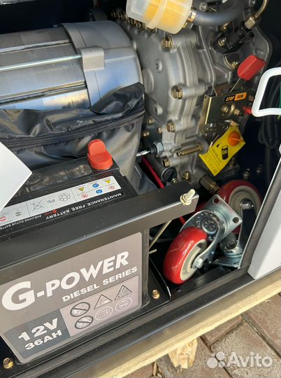 Генератор дизельный 12 kW G-power трехфазный DG120