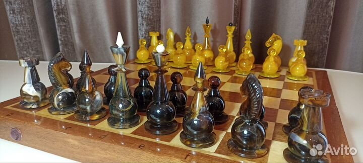 Шахматы янтарные СССР