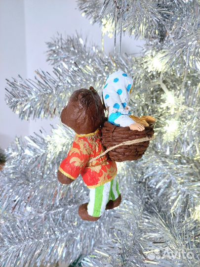 Ватная елочная игрушка 