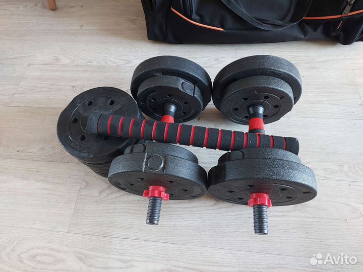 Гантели разборные обрезиненные