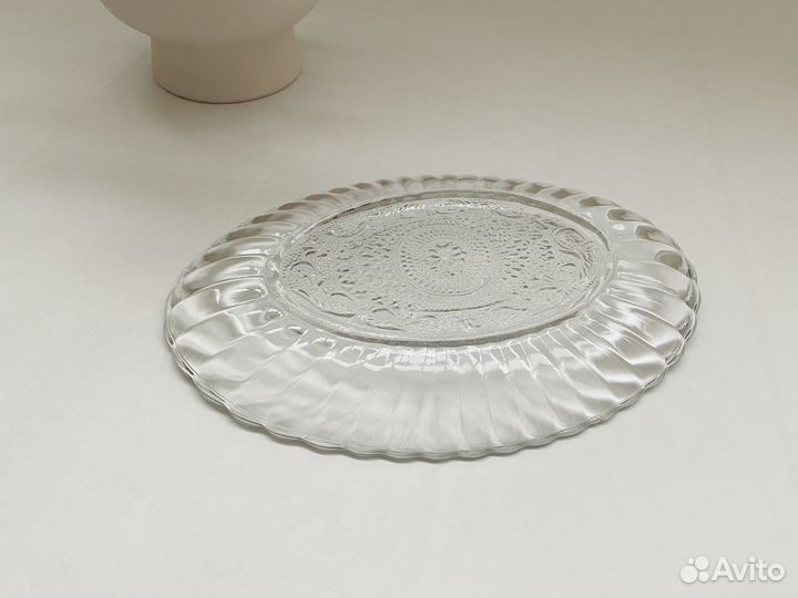 Блюдо сервировочное стекло селедочница kоnyа