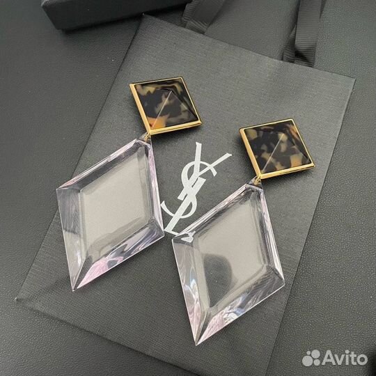 Серьги-клипсы Ysl