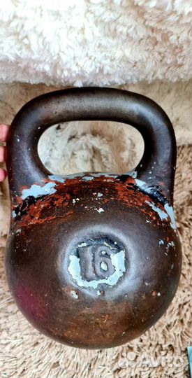 Гиря 16 кг, б/у