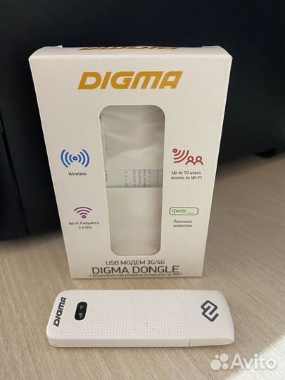 Модем Digma Dongle Wi-Fi DW1961 3G/4G