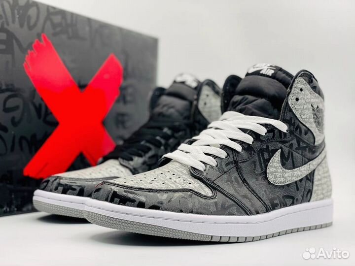 Nike jordan 4 выс. серые разм. 43