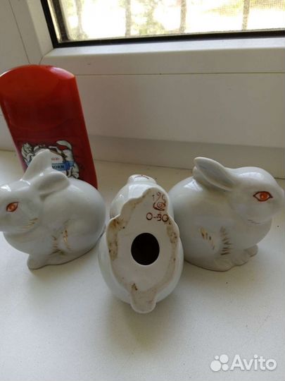 Фарфоровые статуэтки СССР заяц