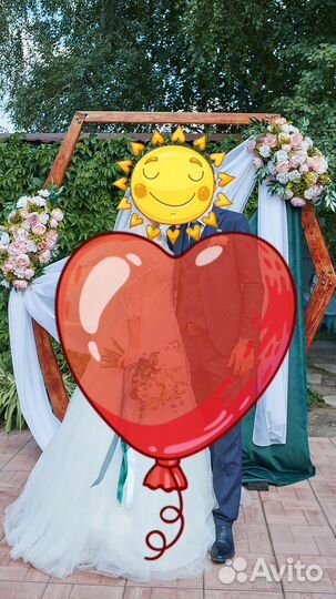 Арка для выездной регистрации и указатель